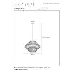 PASQUINO Lampa wisząca - Ø 60 cm – 1xE27- 21449/60/30 LUCIDE